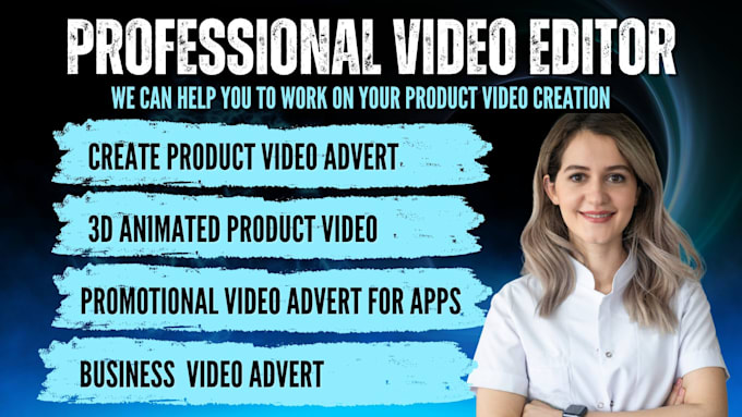 Gig Preview - Do product video advert stock footage motion graphics promo video editing