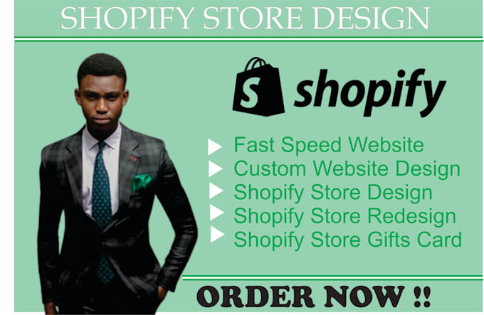 Gig Preview - Design a custom shopify store shopify website design shopify website redesign