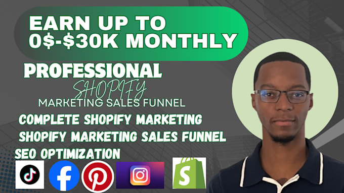 Gig Preview - Boost shopify sales with complete shopify marketing sales funnel and facebook ad