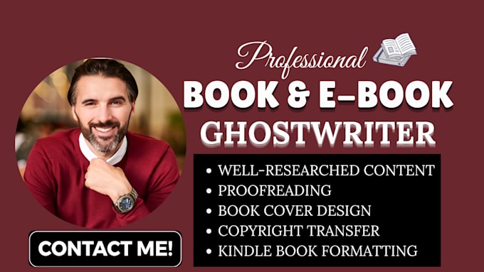 Gig Preview - Ghostwrite turnkey book as a book writer, ebook ghostwriter and kdp ebook writer