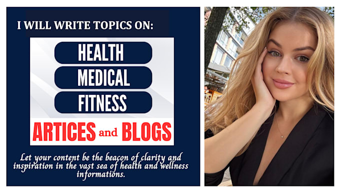 Gig Preview - Write weekly or monthly SEO health and fitness blog or article