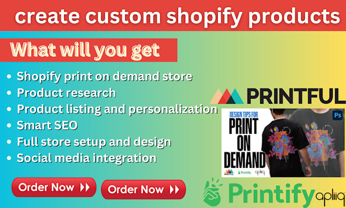 Gig Preview - Create custom shopify products with spiff, smart customizer, customily