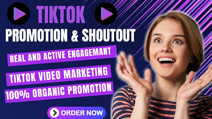 Gig Preview - Organic shoutout and promotion on your tiktok to gain real and active engagement