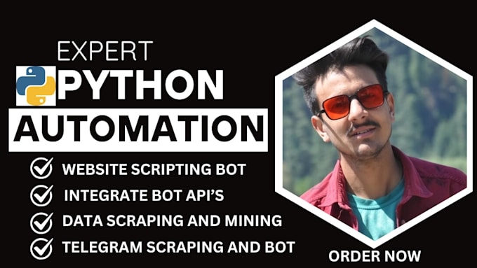 Gig Preview - Develop bot to website automate task, web scraping, data scraping, ai python bot