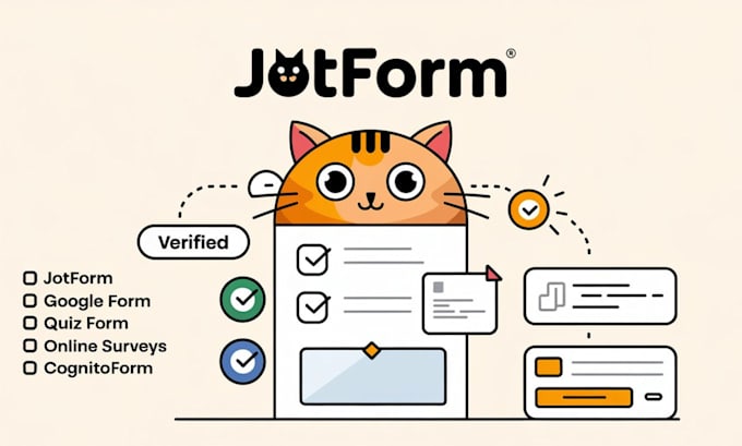 Gig Preview - Create and design any online forms questionnaire jotform google form typeform