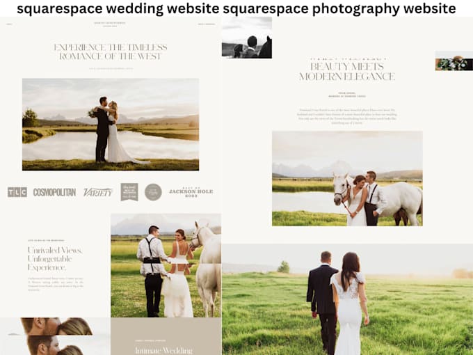 Gig Preview - Design squarespace wedding website squarespace photography website showit design