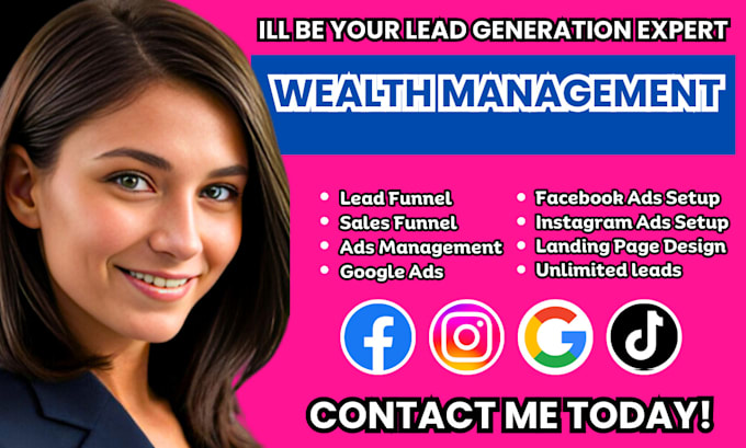 Gig Preview - Wealth management leads wealth management facebook ads instagram ad funnel lead