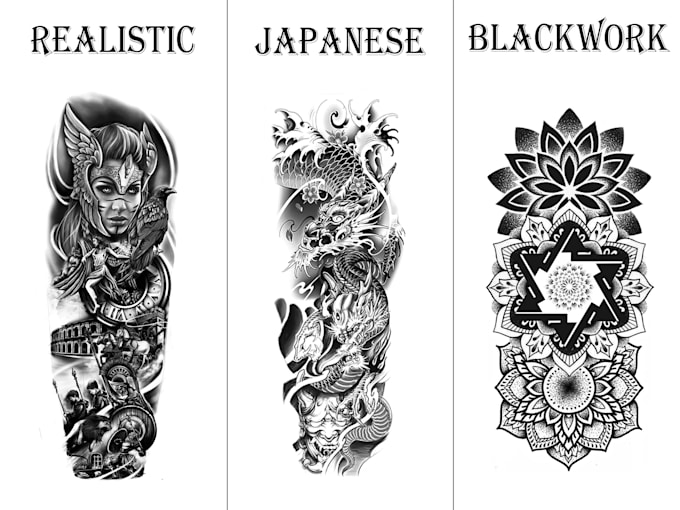 Gig Preview - Create a hand drawn custom tattoo design for you