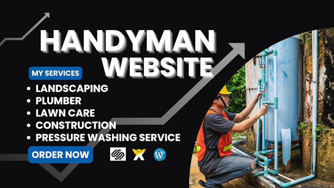 Bestseller - handyman website, lawn care, pressure washing, plumber, construction website