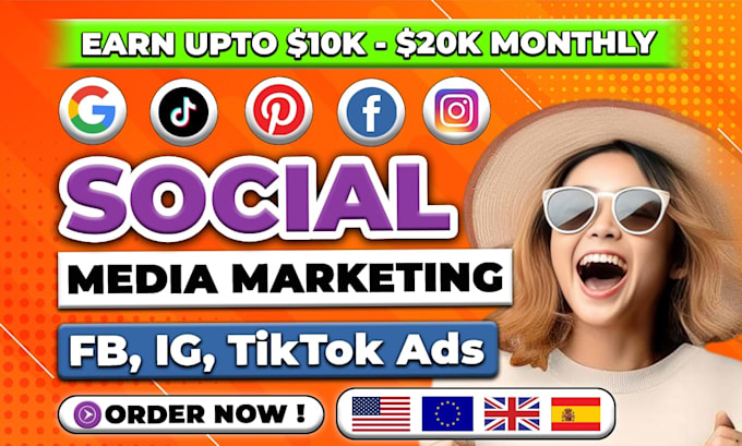 Gig Preview - Do social media marketing, facebook ads, tiktok ads, instagram ads or google ads