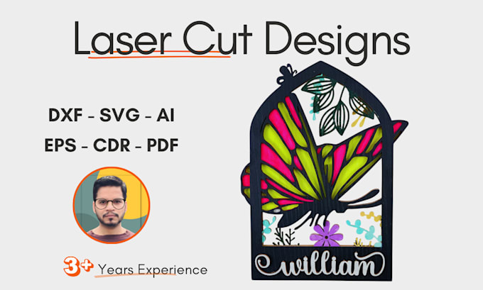 Gig Preview - Make custom vector file for laser cutting dxf svg ai cdr pdf