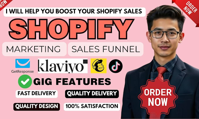 Gig Preview - Do shopify store promotion, klaviyo ecommerce marketing, and boost shopify sales