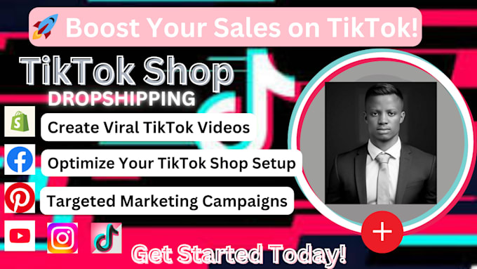 Gig Preview - Setup tiktok drop shipping, shop, ads and marketing