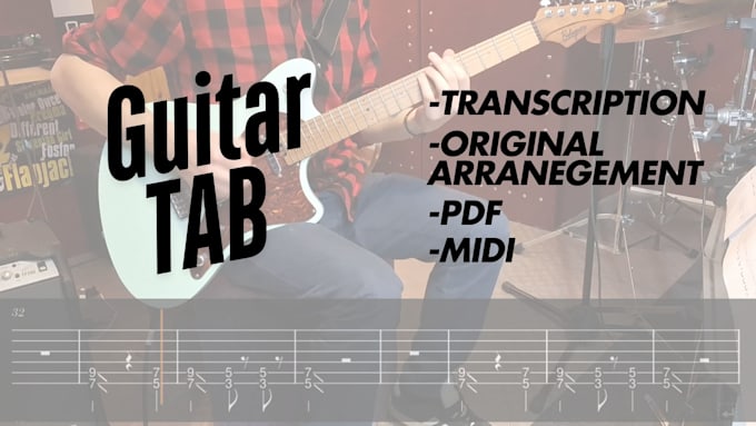 Bestseller - write a guitar tab for a song or arrange it for a fingerstyle guitar