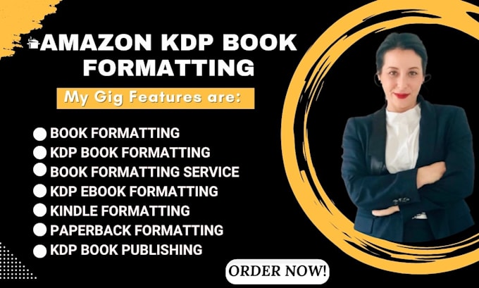 Gig Preview - Do kdp book formatting for amazon kdp kindle book formatting ebook formatting