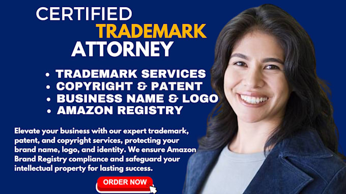 Gig Preview - Be uspto trademark registration attorney, amazon brand registry patent search UK