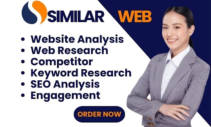 Gig Preview - Do similareb report seo  website analysis keywords research using similarweb