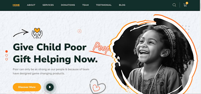 Gig Preview - Design nonprofit ngo fundraising website for non profit charity donations