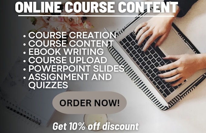 Gig Preview - Provide you course curriculum, online course content, course development