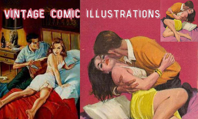 Gig Preview - Draw vintage comic illustration, horror, retro vintage comic in 70s comic