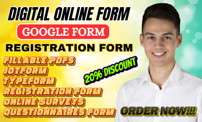 Gig Preview - Create online surveys using google forms, PDF forms, typeform etc in 1 hour