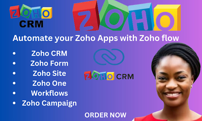 Gig Preview - Do zoho crm, zoho one, zoho books, zoho campaign, zoho flow, site, form and mail