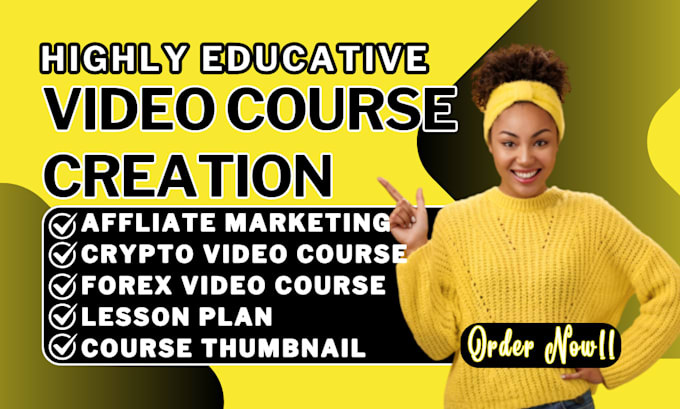 Gig Preview - Create educative digital media marketing video online course creation