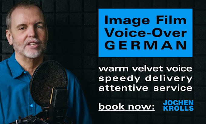 Gig Preview - Produce a male german voice over for an imagefilm