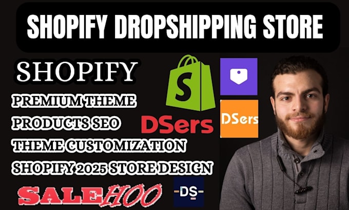 Gig Preview - Create one product shopify dropshipping website, store