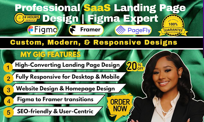 Gig Preview - Design saas landing page and figma for effective conversions