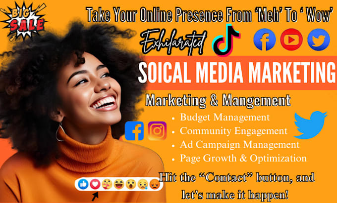 Gig Preview - Be your facebook social media marketing, content creator and instagram manager