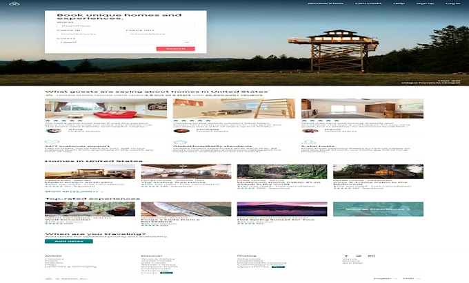 Gig Preview - Develop airbnb clone tour vacation rental website airbnb website hotel booking