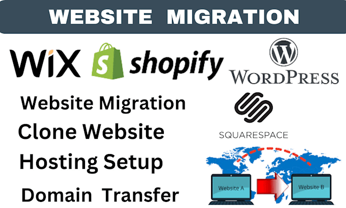 Gig Preview - Clone copy migrate shopify to wordpress squarespace wix website to shopify etsy