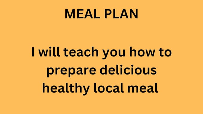 Gig Preview - Teach you how to prepare delicious healthy local meal