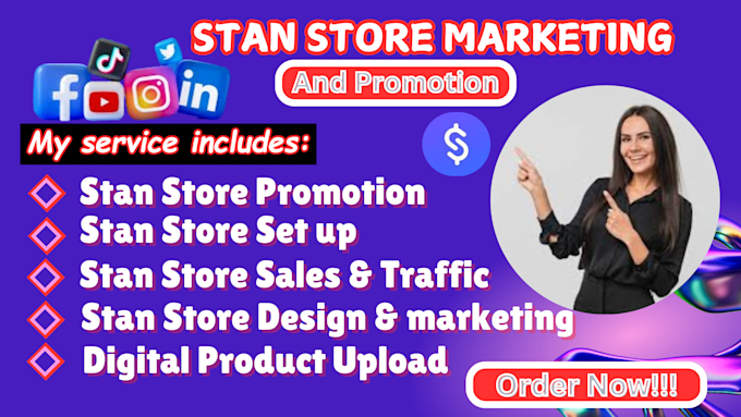 Gig Preview - Do stan store promotion, sales funnel, stan store design, and marketing