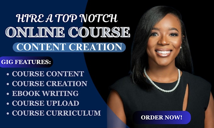 Gig Preview - Do online course creation course content course curriculum training manual