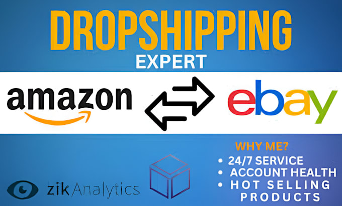 Gig Preview - Do amazon to ebay dropshipping top listings