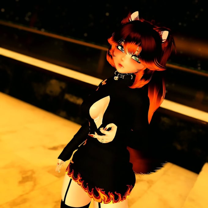 Gig Preview - Custom vrchat avatar 3d model furry avatar vrc avatar vtuber vr character vr avi