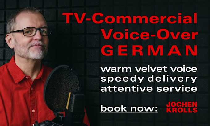 Gig Preview - Produce a male german voice over for a TV commercial