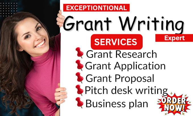 Gig Preview - Do small business grant proposal writing and submission grant research pitchdeck