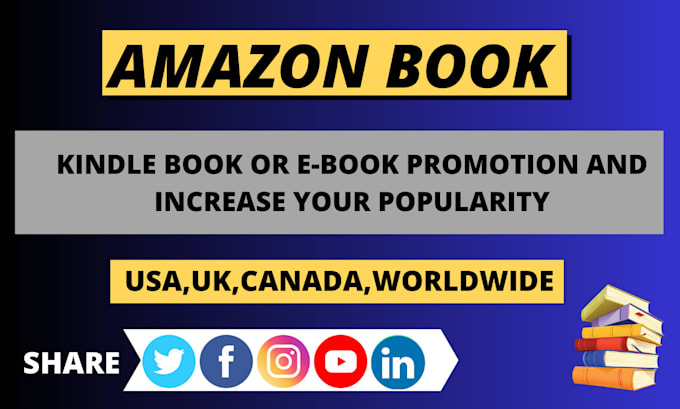 Gig Preview - Promote your book, ebook, kindle book marketing on social media