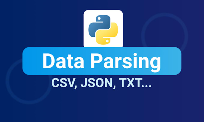 Gig Preview - Do python app script to parse, extract, convert CSV, json, HTML, sql, txt