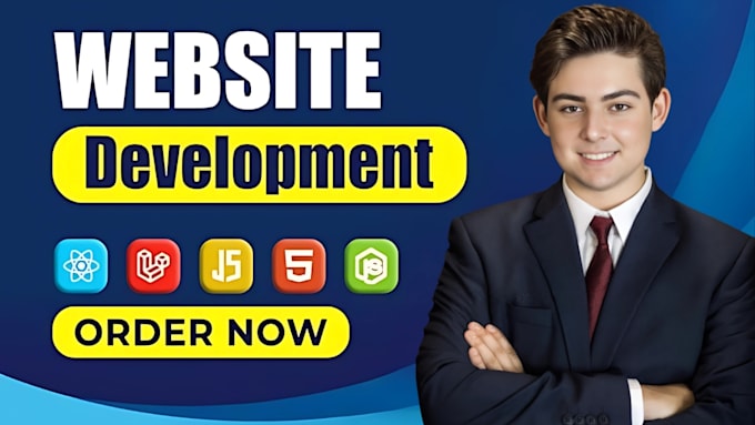 Gig Preview - Do website development as full stack web developer, backend frontend developer