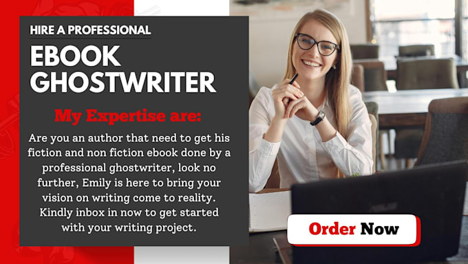 Gig Preview - Be your ebook ghostwriter, fiction and non fiction  book writer