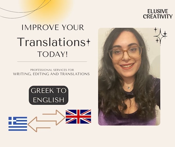 Bestseller - wonderfully translate greek to english for you