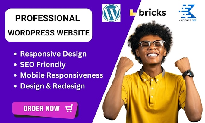 Gig Preview - Build wordpress website with bricks builder breakdance elementor gutenberg block