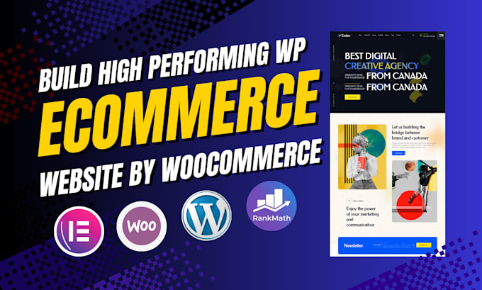 Gig Preview - Build rebuild wordpress ecommerce website by woocommerce elementor pro