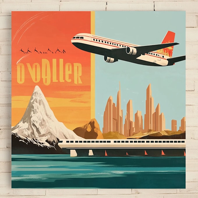 Gig Preview - Design a top level vintage travel poster