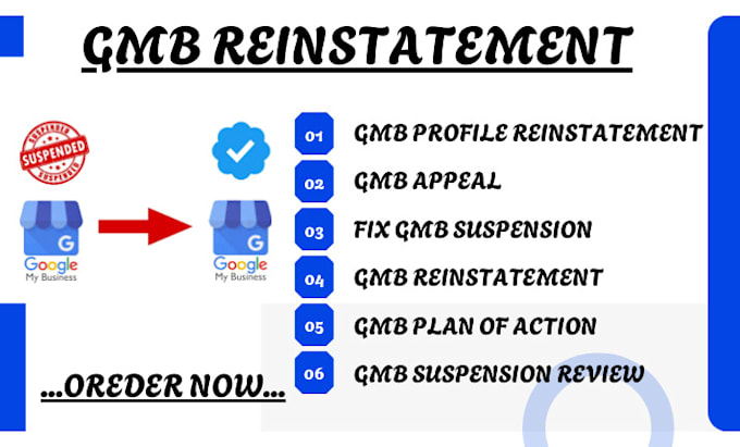 Gig Preview - Fix gmb suspension reinstate suspended gmb profile gmb reinstatement appeal