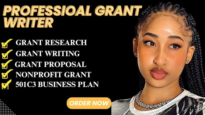 Gig Preview - Do grant writing and submission, proposal, research, application, business plan